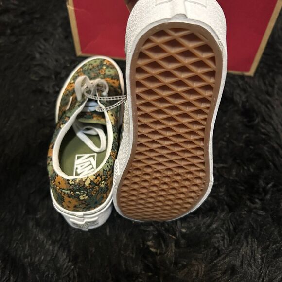 VANS Era Stackform green floral print lace up platform shoes sneakers women’s 7 - Picture 4 of 8